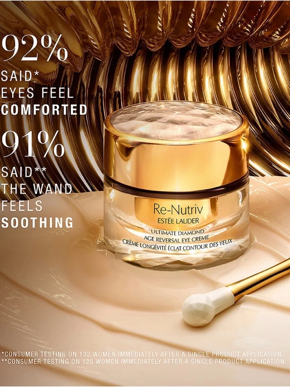 Estee Lauder Re-Nutriv Ultimate Diamond Sculpted Crème — Gold/ FULL SIZE/SET.